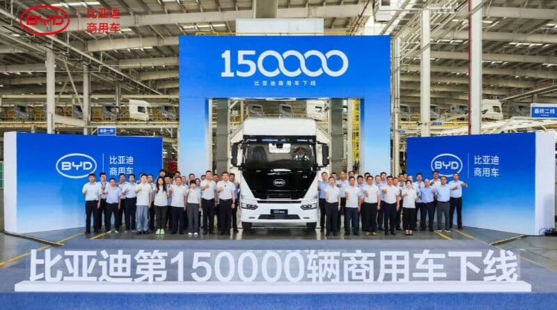 BYD Alcanzó el Hito de 150,000 Vehículos Comerciales de Nueva Energía Producidos