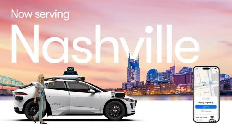 Waymo erweitert den elektrischen Robotaxi-Service nach Nashville